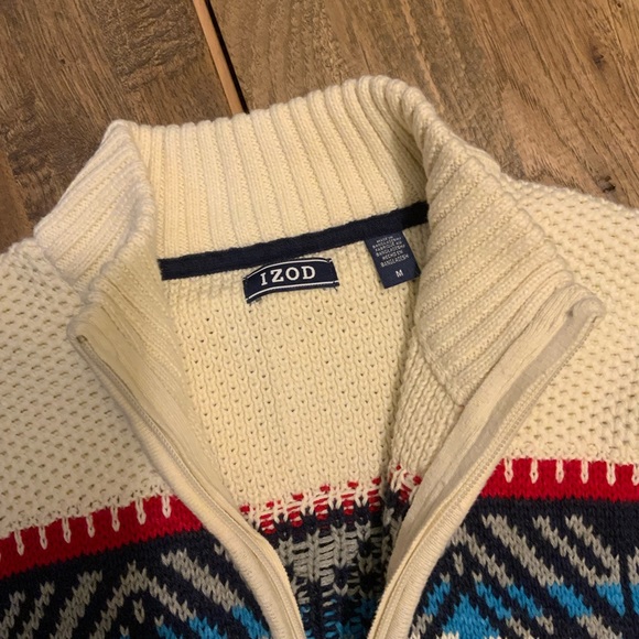 Izod mens 1/4 zip sweater. Size M - Picture 3 of 4